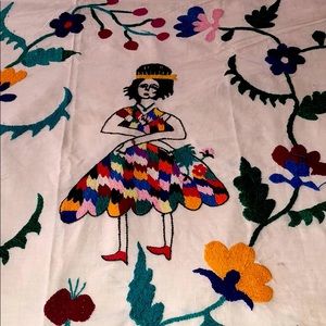 Suzani Vintage Embroidered Tapestry, Uzbekistan